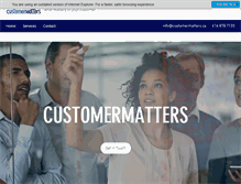 Tablet Screenshot of customermatters.ca